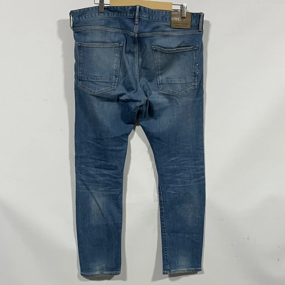 Scotch & Soda Slim Men’s Jeans in Faded Blue Wash - Picture 4 of 5